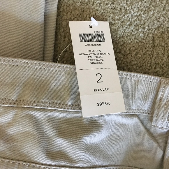 Chico’s size 2 (L/12) the So Lifting Straight Leg pants  in a stone taupe color - Picture 2 of 3